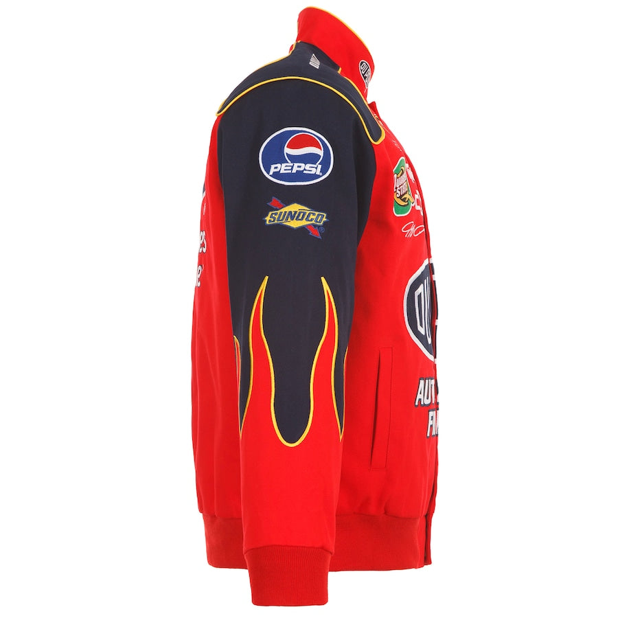 New With Tags NASCAR Jeff Gordon DuPont JH Design Navy Blue Red Full Snap Jacket