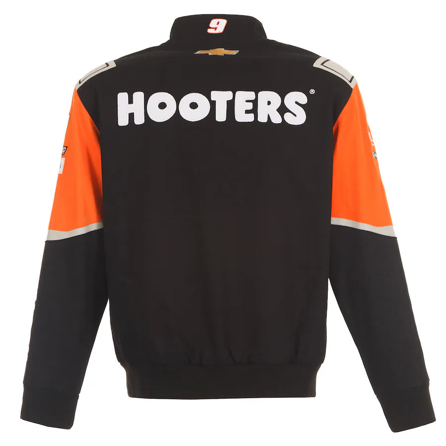 New With Tags NASCAR Chase Elliott Hooters JH Design Full Snap Jacket