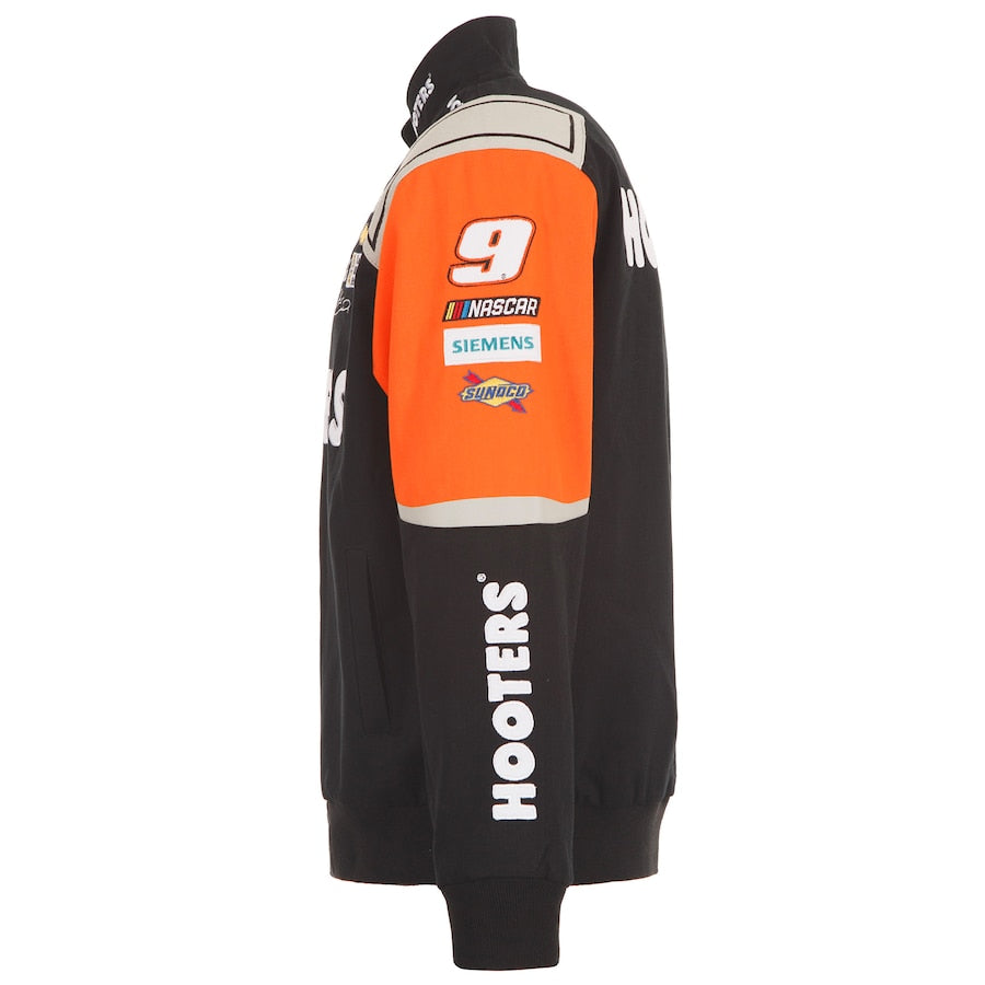 New With Tags NASCAR Chase Elliott Hooters JH Design Full Snap Jacket