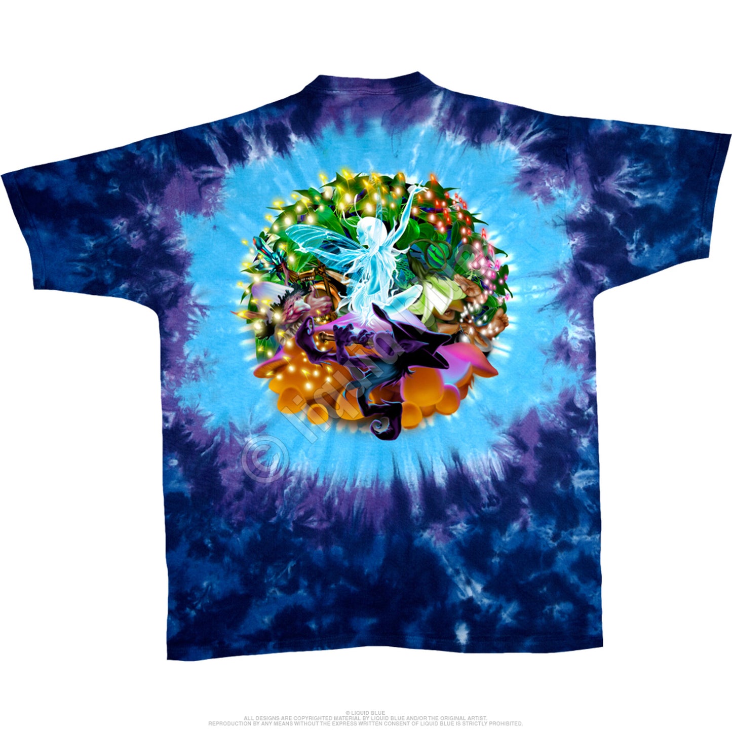 Liquid Blue Mushroom Garden Tie-Dye TShirt