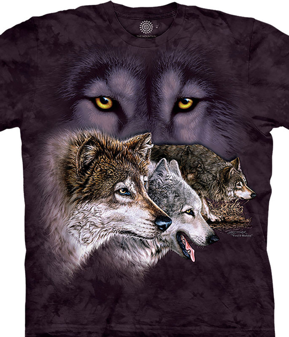 The Mountain by Liquid Blue Find 9 Wolves Tie Dye TShirt
