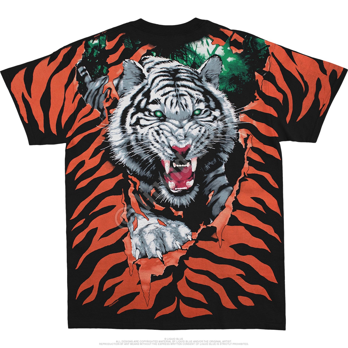 Liquid Blue Tiger AOP TShirt