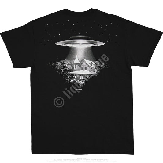 Liquid Blue Alien Visitors Black and White T Shirt