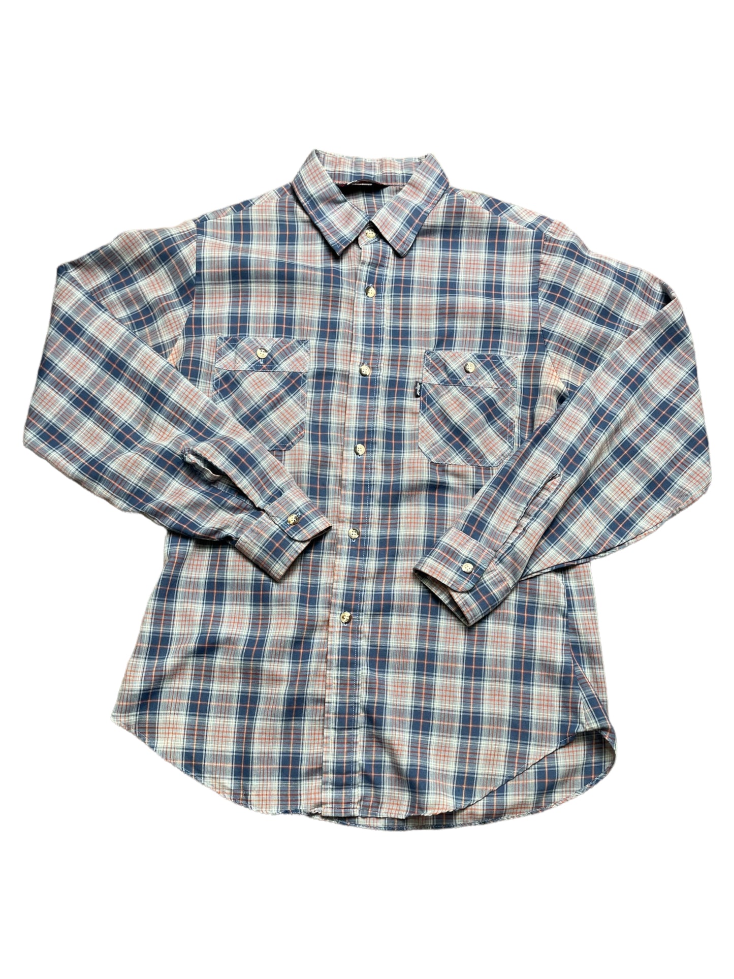 Vintage 80s Levi’s Black Tab Plaid Button Down Shirt Large