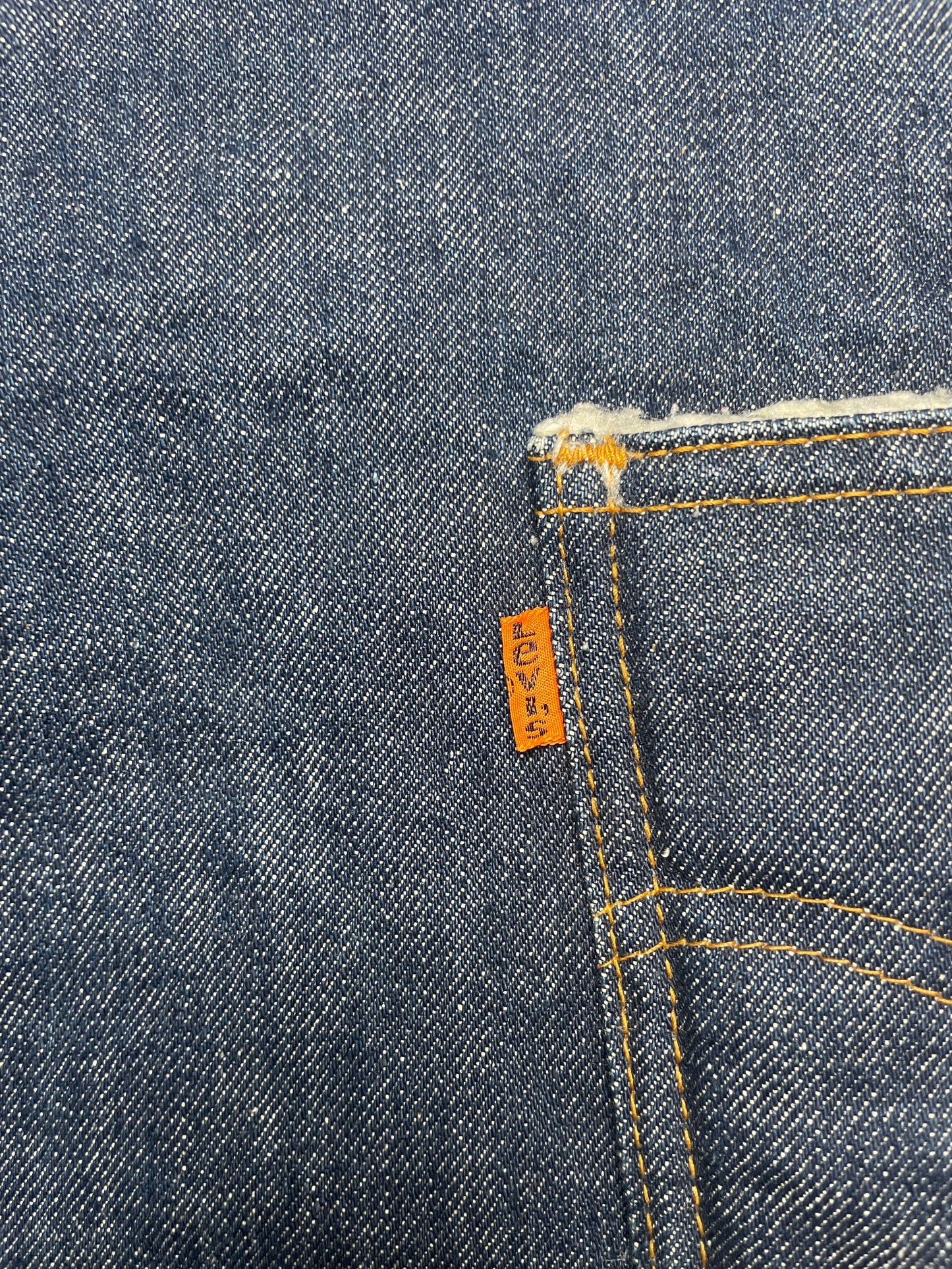 Vintage 60s Levi’s Orange Tab Sherpa Lined Denim Vest XLarge