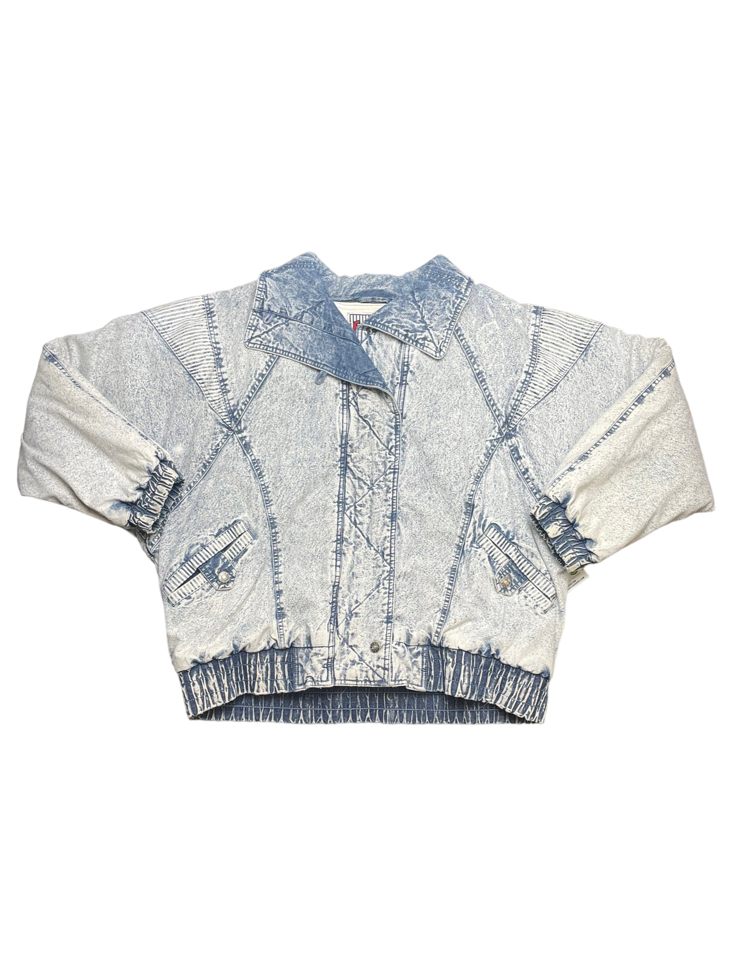Vintage 80s East West By The Panda Group Inc. Denim Puffer Jacket Large