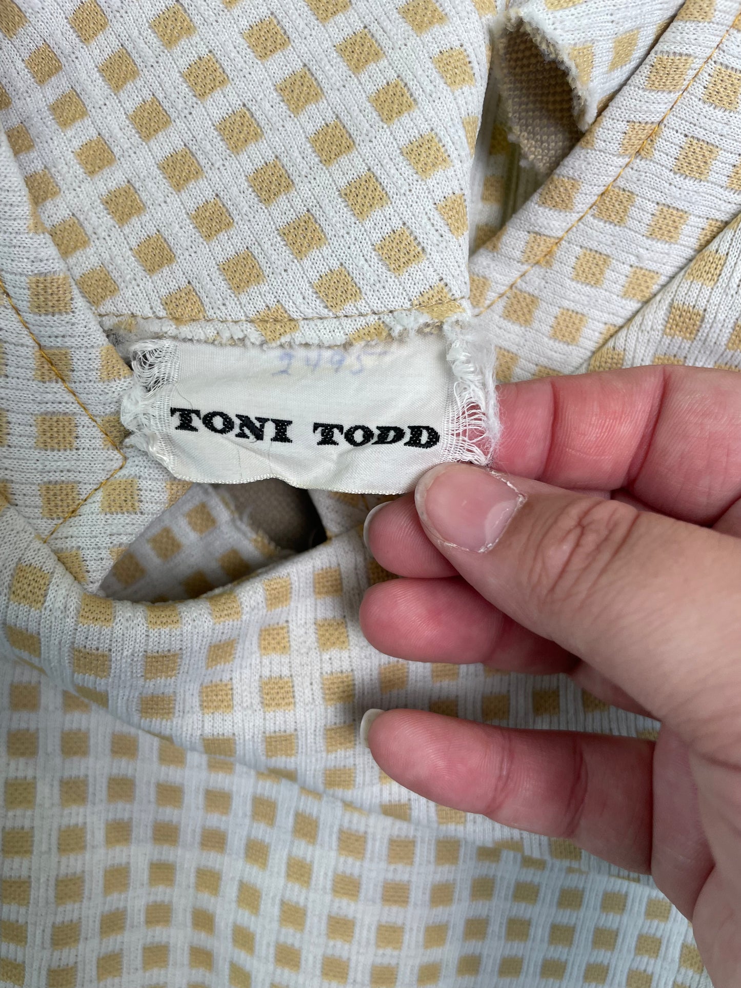 Vintage 60s Toni Todd Yellow Mod Mini Dress With Pockets