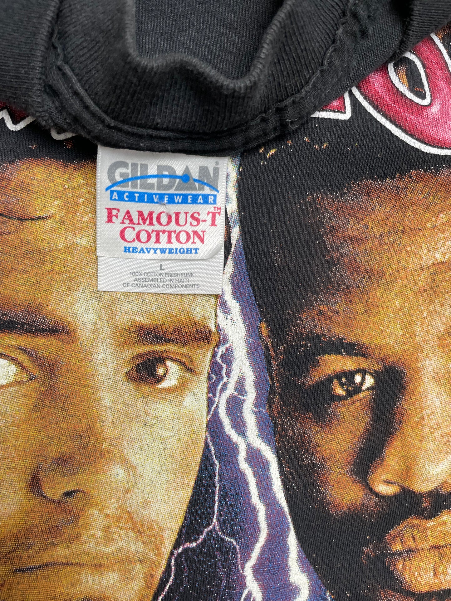 Vintage Oscar De La Hoya vs Mosley Boxing Rap T Shirt Large