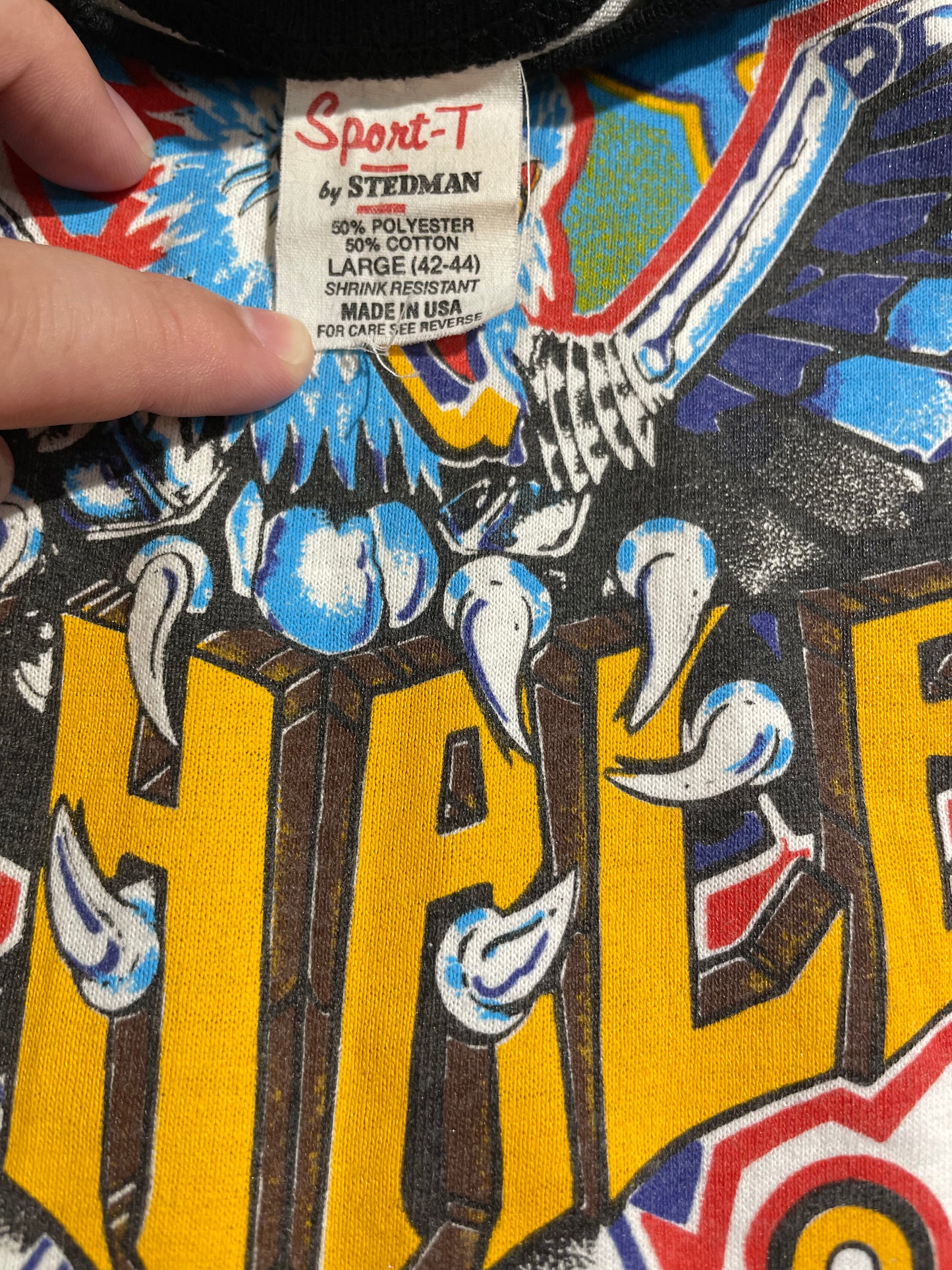 Vintage 1984 Van Halen Tour of the World Band Raglan T Shirt Large