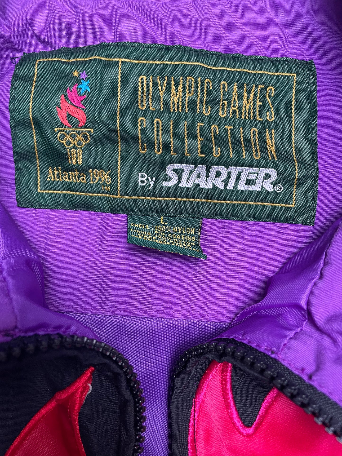 Vintage 1996 Atlanta Olympics Starter Windbreaker Jacket Large
