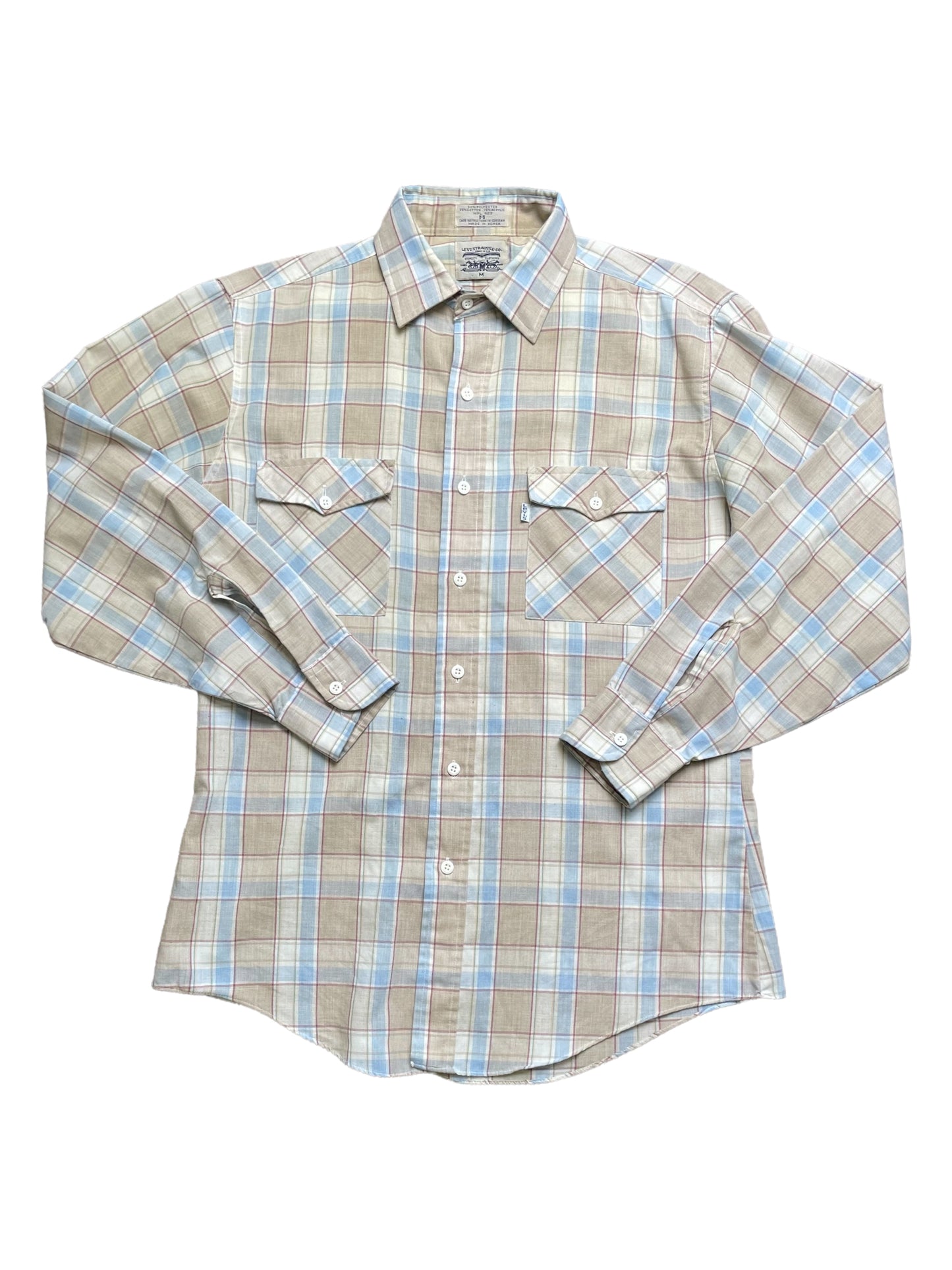Vintage 80s Levi’s White Tab Western Button Down Shirt Medium