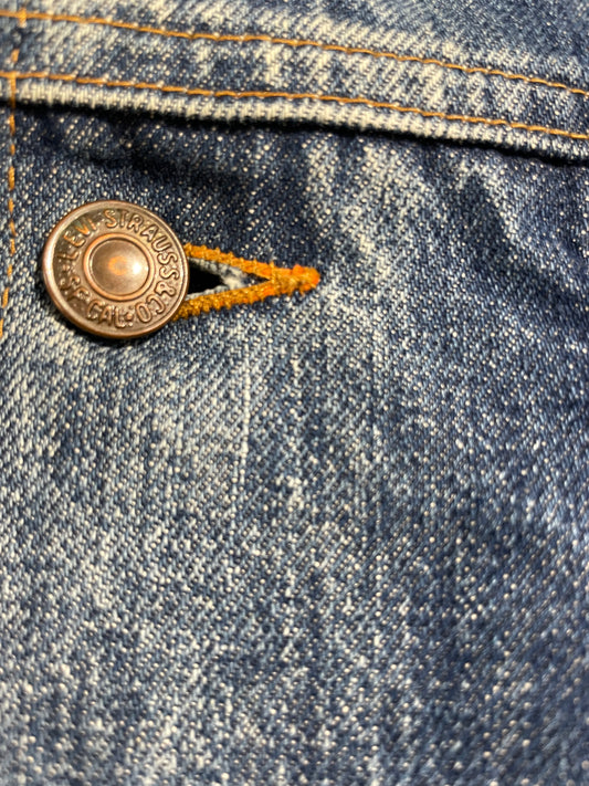 Vintage 70s Levi’s Orange Tab Trench Style Denim Jacket Medium