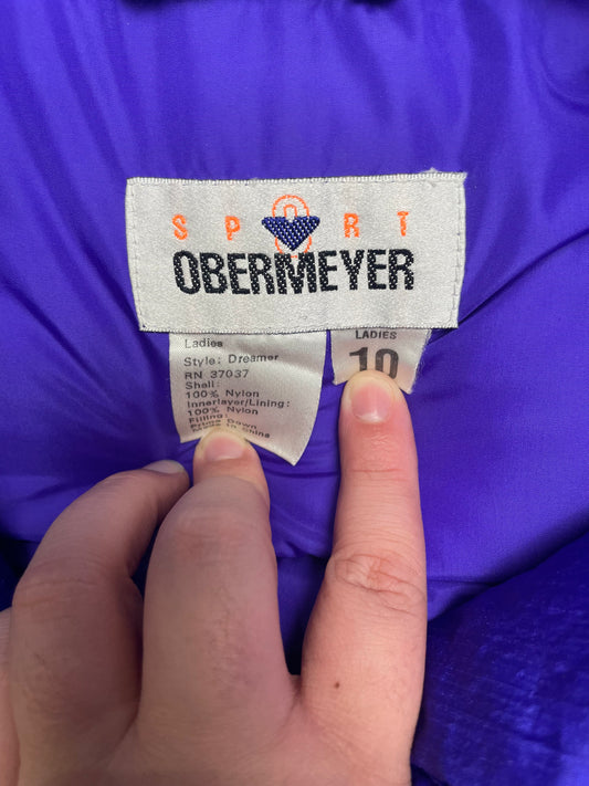 Vintage 80s Obermeyer Indigo Puffer Ski Jacket Medium