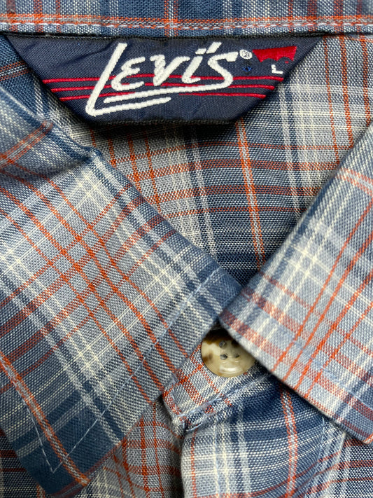 Vintage 80s Levi’s Black Tab Plaid Button Down Shirt Large