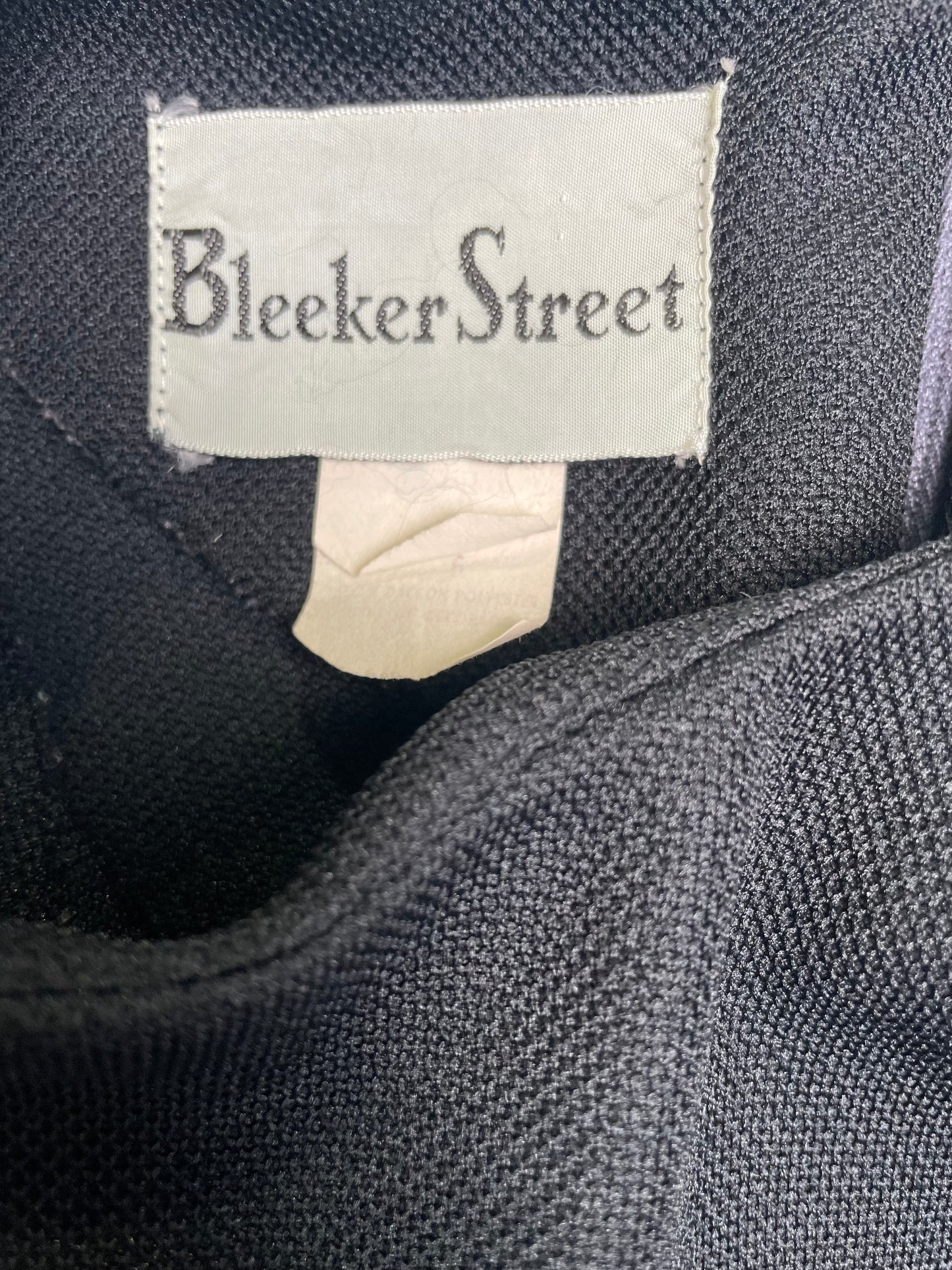 Vintage 60s/70s Bleeker Street Black And White Sleeveless Dress With Striped Skirt 6