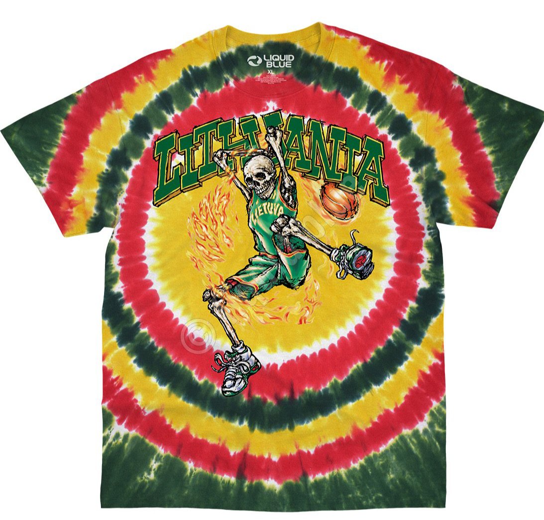 Liquid Blue Lithuania 1996 Olympic Slammin Tie-Dye T-Shirt