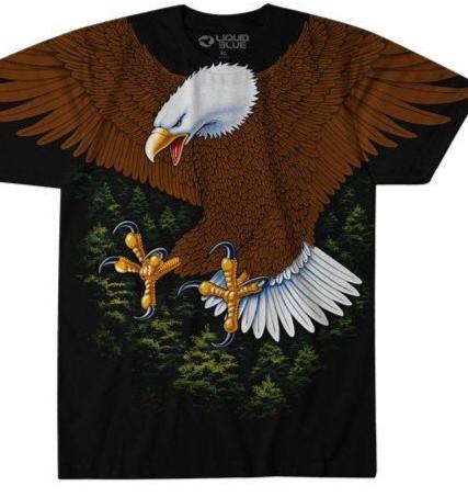 Liquid Blue Eagle All Over Print TShirt