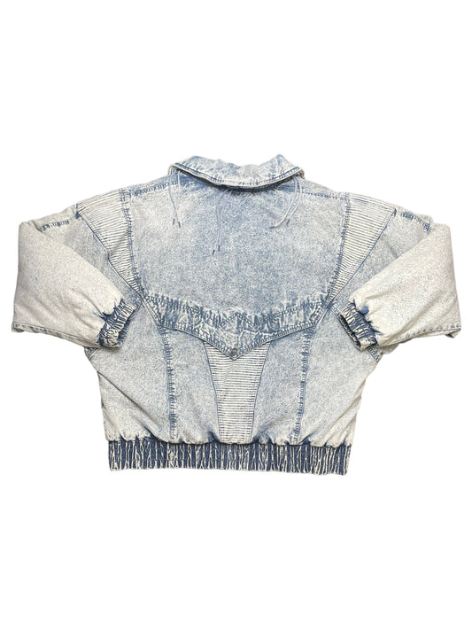 Vintage 80s East West By The Panda Group Inc. Denim Puffer Jacket Large