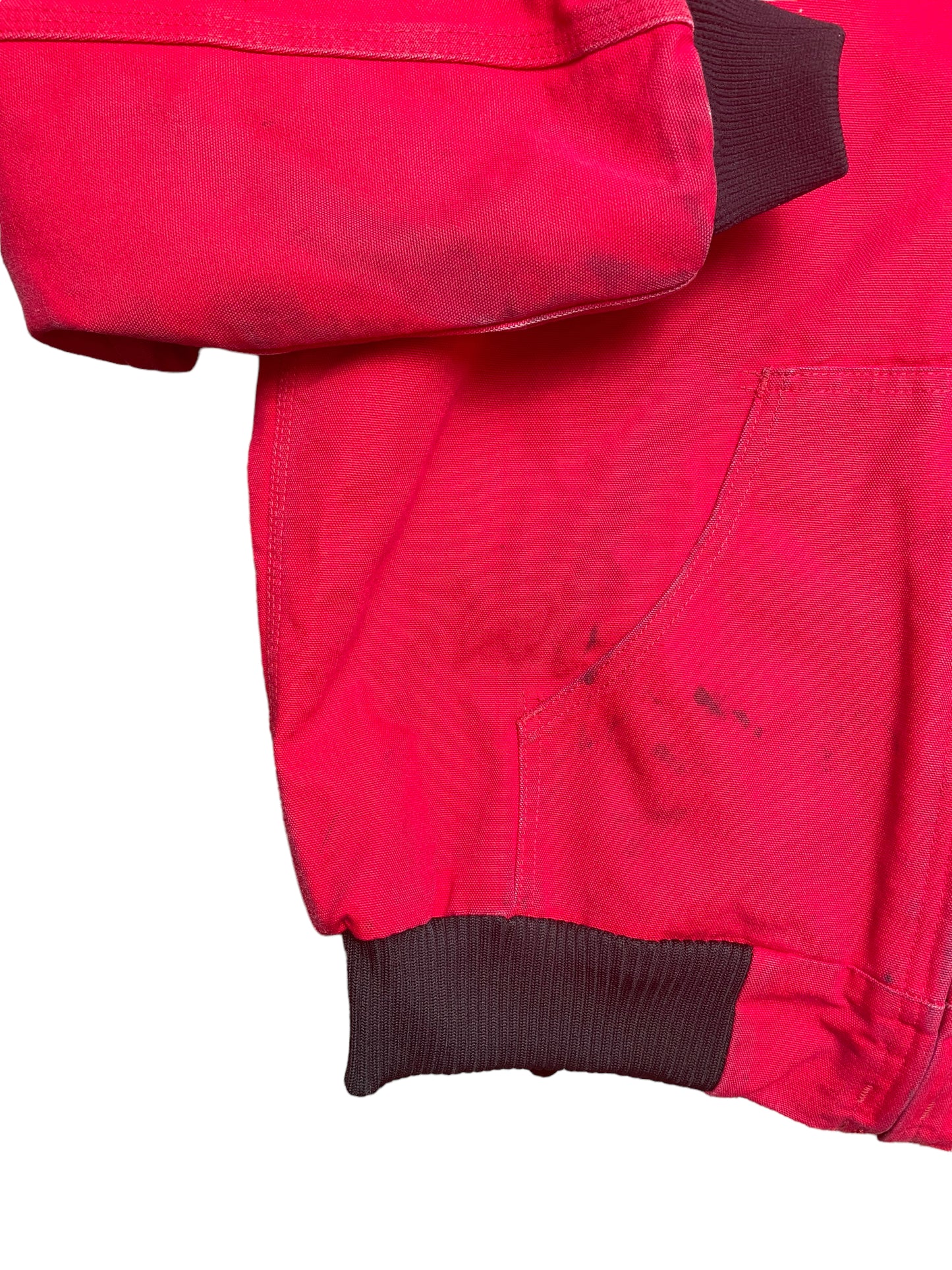 Vintage 90s Red Carhartt Hooded Jacket Medium