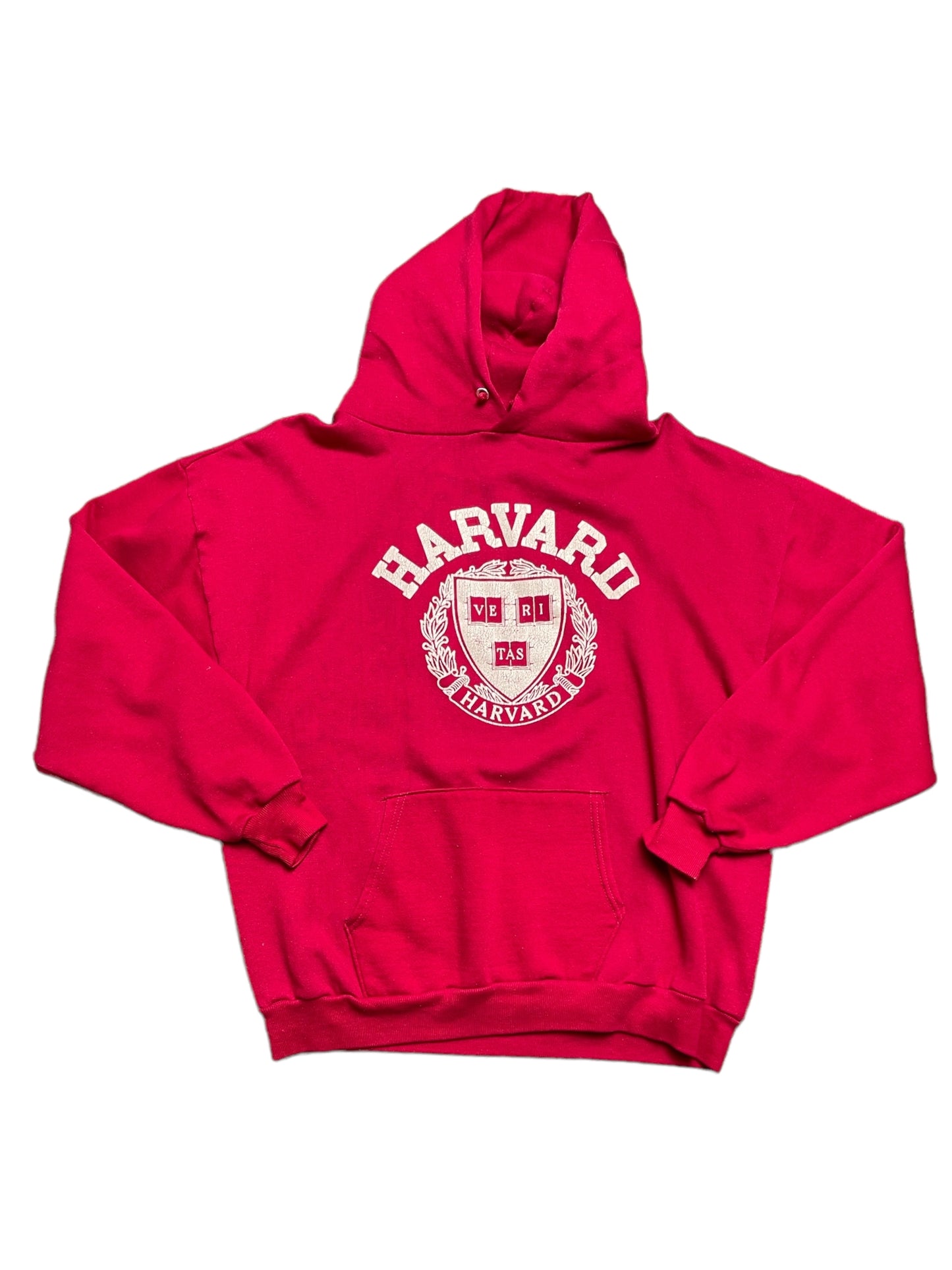 Vintage 70s Harvard University Red Hoodie Medium