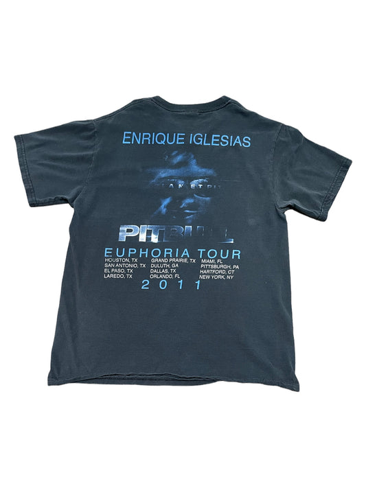 2011 Enrique Iglesias X Pitbull Euphoria Tour Artist T Shirt Medium