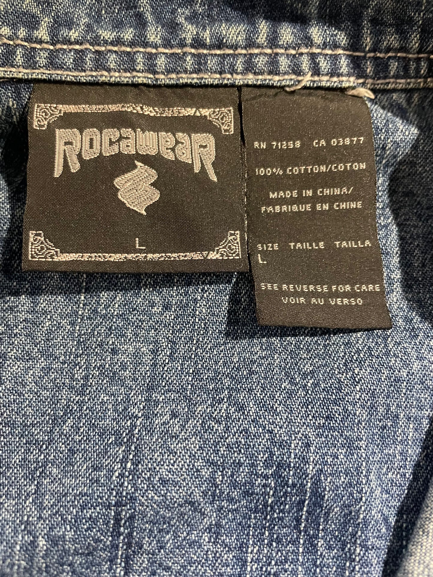 Vintage 90s Rocawear Denim Jacket Large