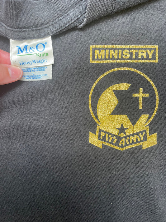 Vintage 90s Ministry “Piss Army” Music Band Tshirt Large