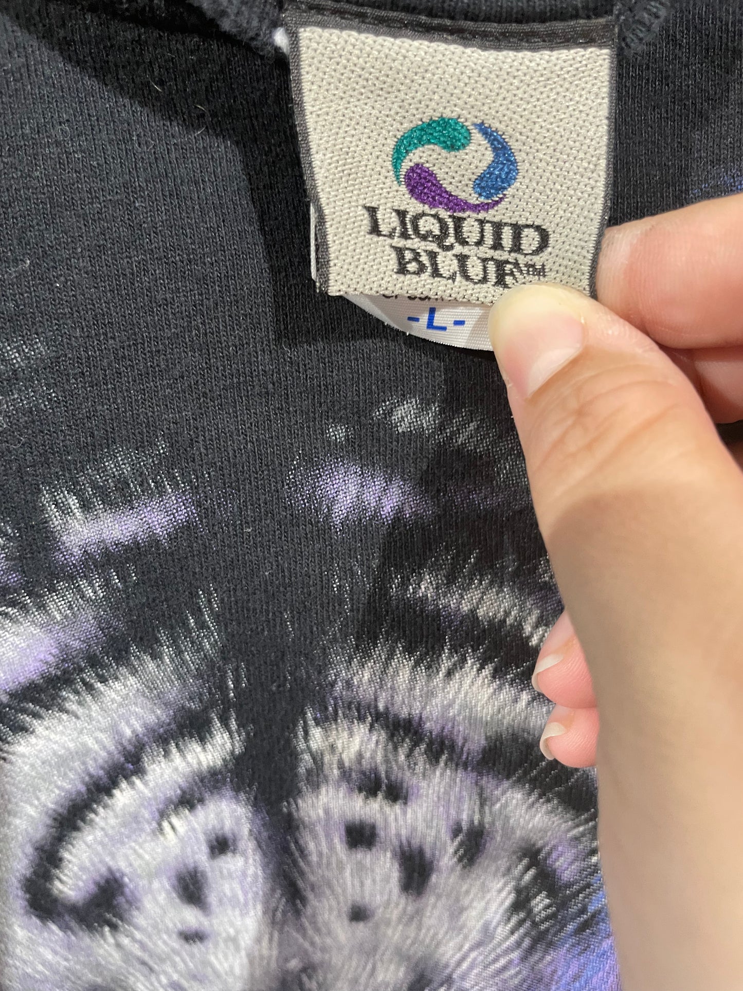 Vintage 1998 Liquid Blue Front and Back Large Tiger Graphic T Shirt Large