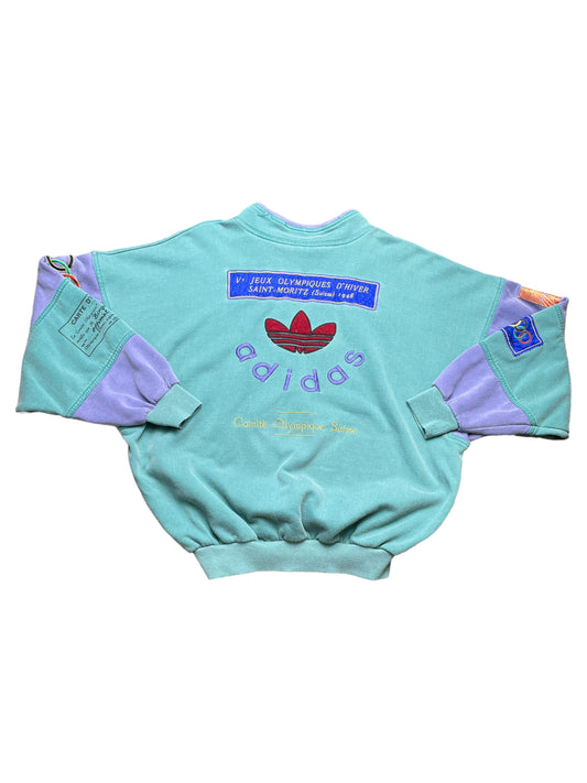 Vintage 80s Adidas Comite Olympique Suisse Sweatshirt XLarge