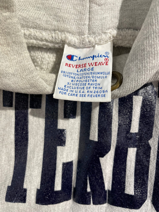 Vintage 80s University of Canterbury New Zealand Champion Reverse Weave Hoodie Large