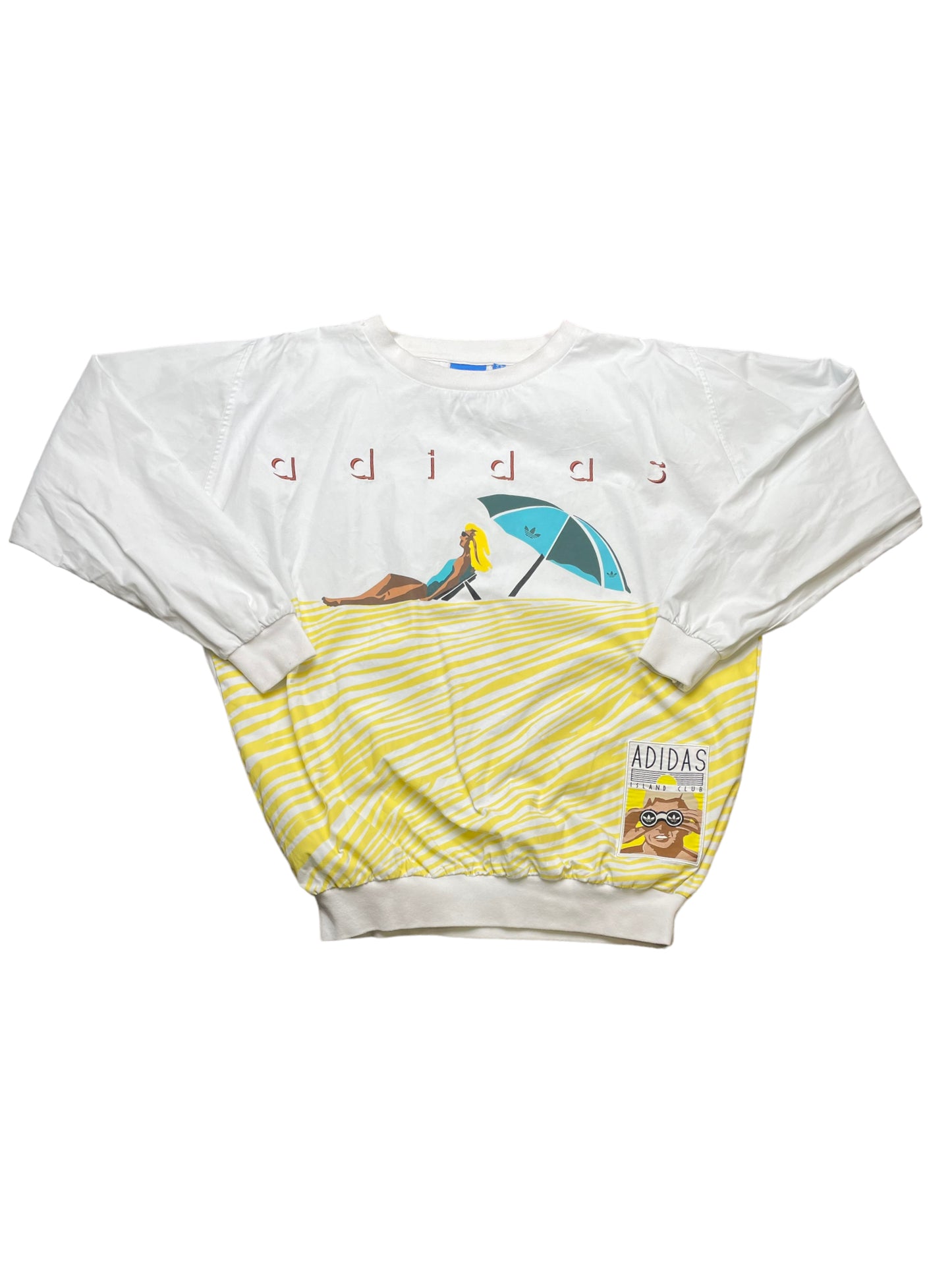 Vintage Y2K Adidas Island Club 1988 Archive Series Sweatshirt Medium