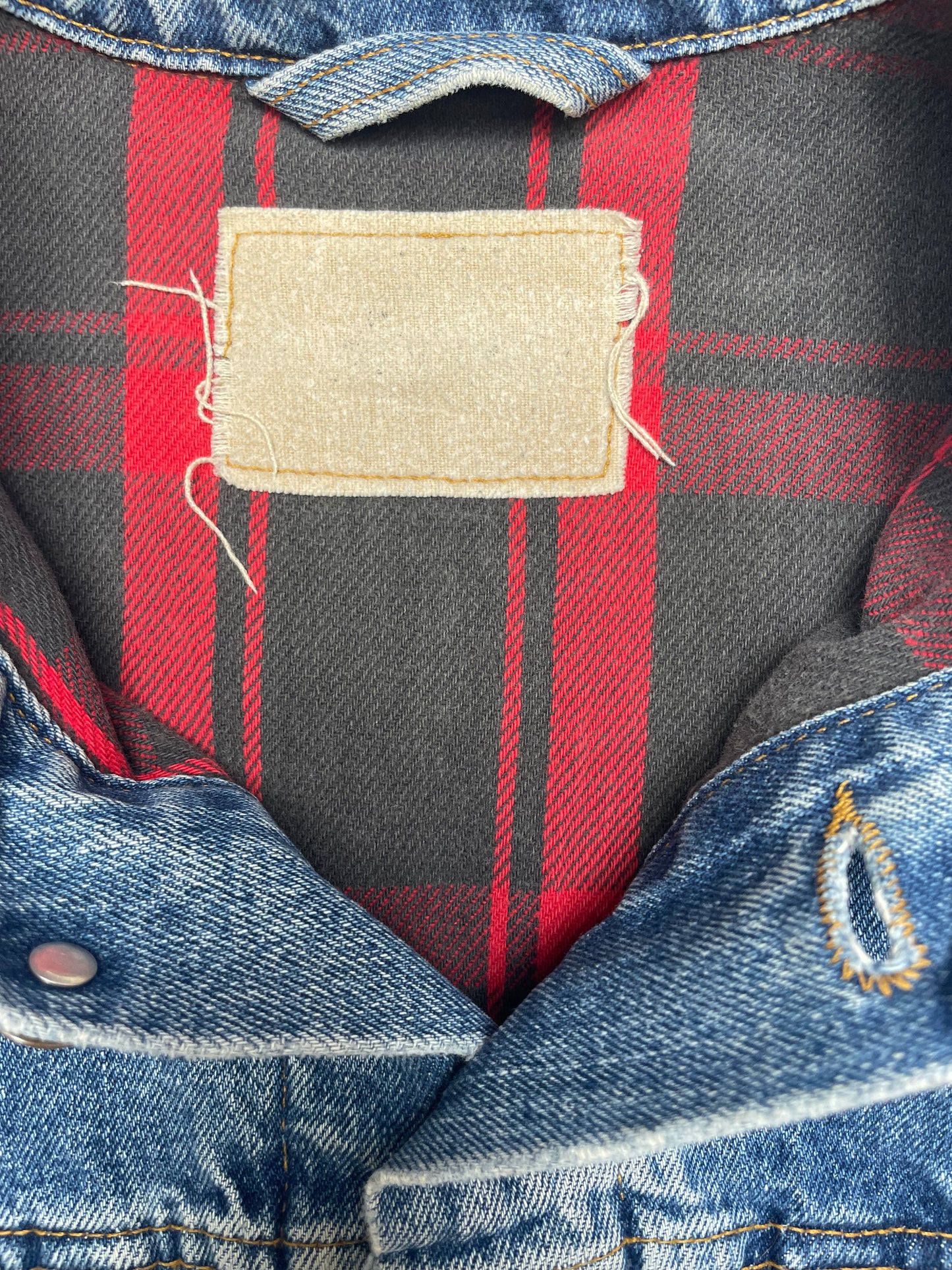 Vintage 80s Levi’s Red Tab Flannel Lined Denim Jacket XLarge