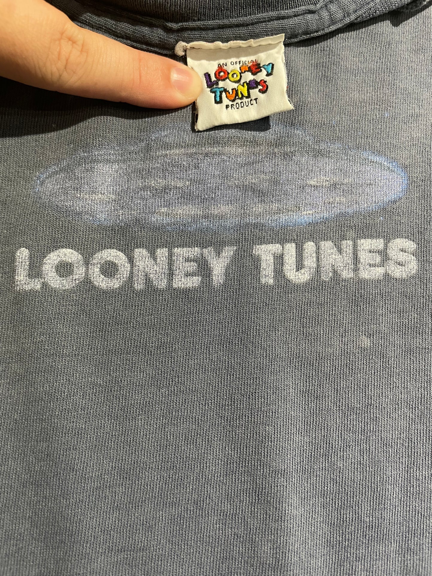 Vintage 90s Looney Tunes “Who Brought the Camera?” Alien Abduction T Shirt XLarge