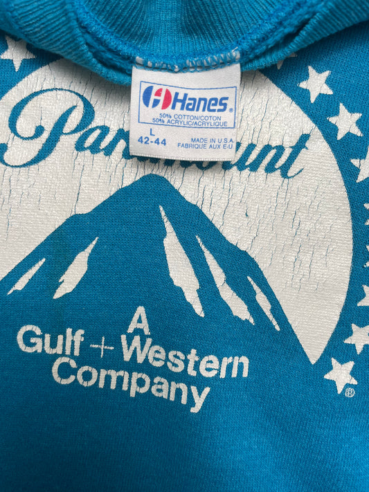Vintage 80s Paramount Gulf + Western Company Blue Sweatshirt Large