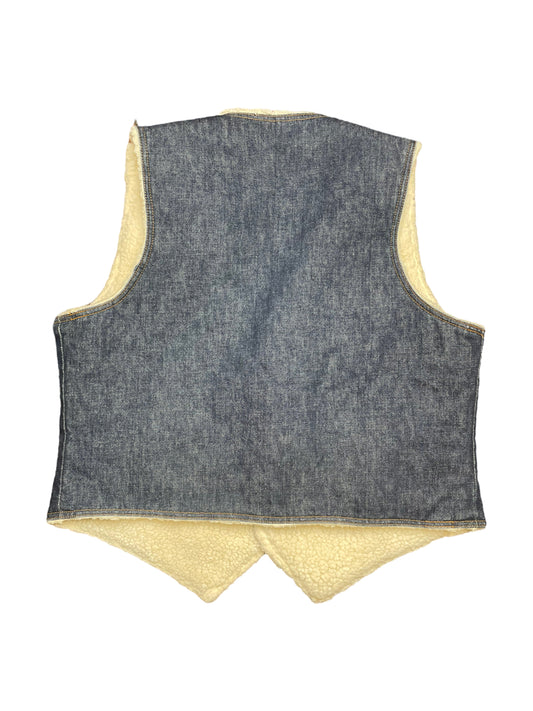 Vintage 60s Levi’s Orange Tab Sherpa Lined Denim Vest XLarge