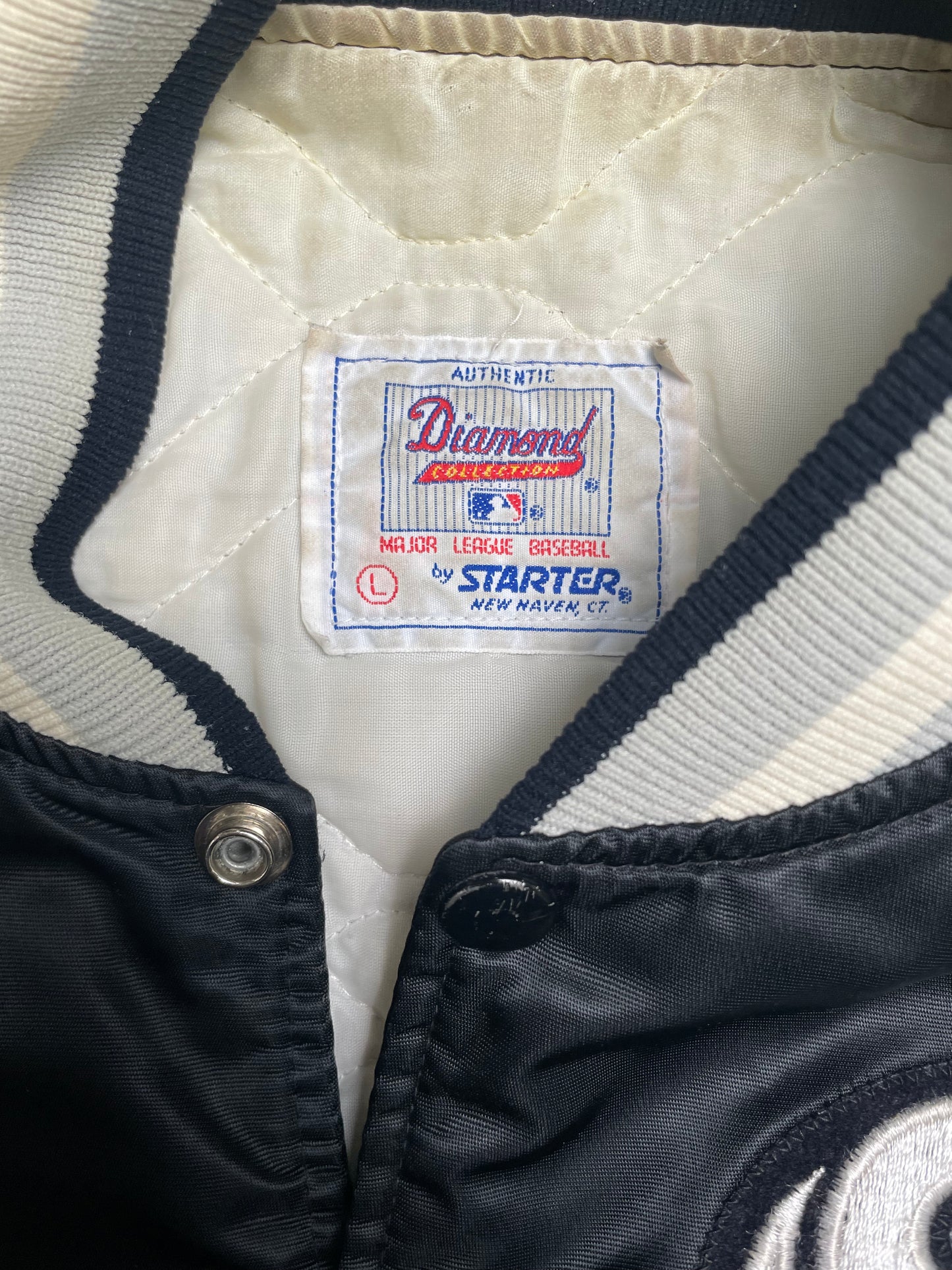 Vintage 80s White Sox Starter Bomber Jacket Large
