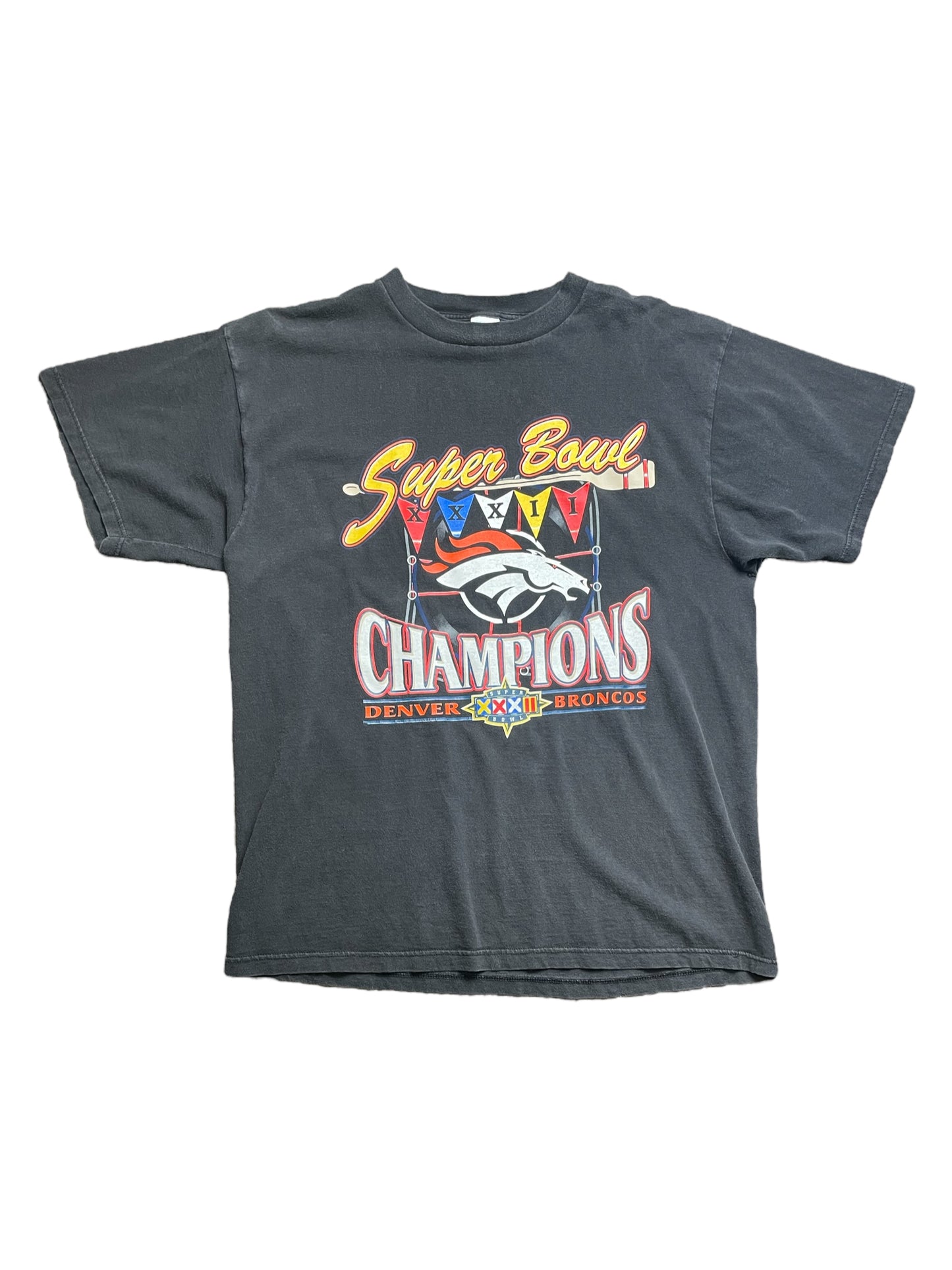Vintage 1998 Denver Broncos Super Bowl NFL Football T Shirt XLarge