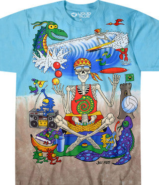 Liquid Blue Mars Beach Joey Mars Tie Dye T Shirt