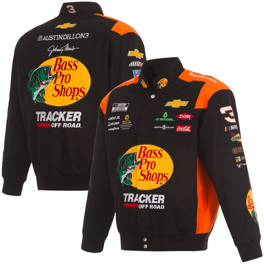 New With Tags NASCAR Austin Dillon JH Design Bass Pro Shops Full Snap Jacket