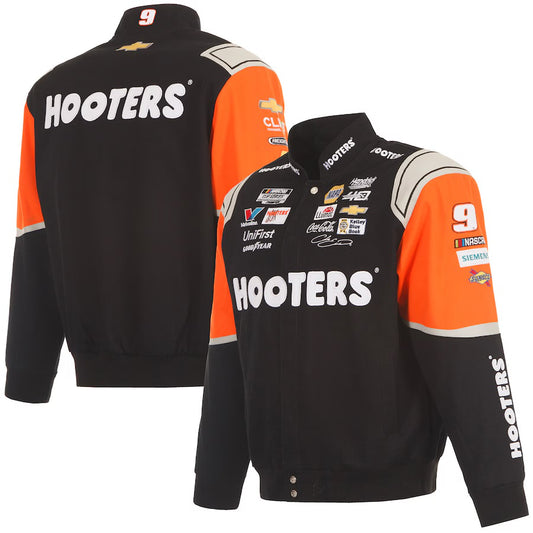 New With Tags NASCAR Chase Elliott Hooters JH Design Full Snap Jacket