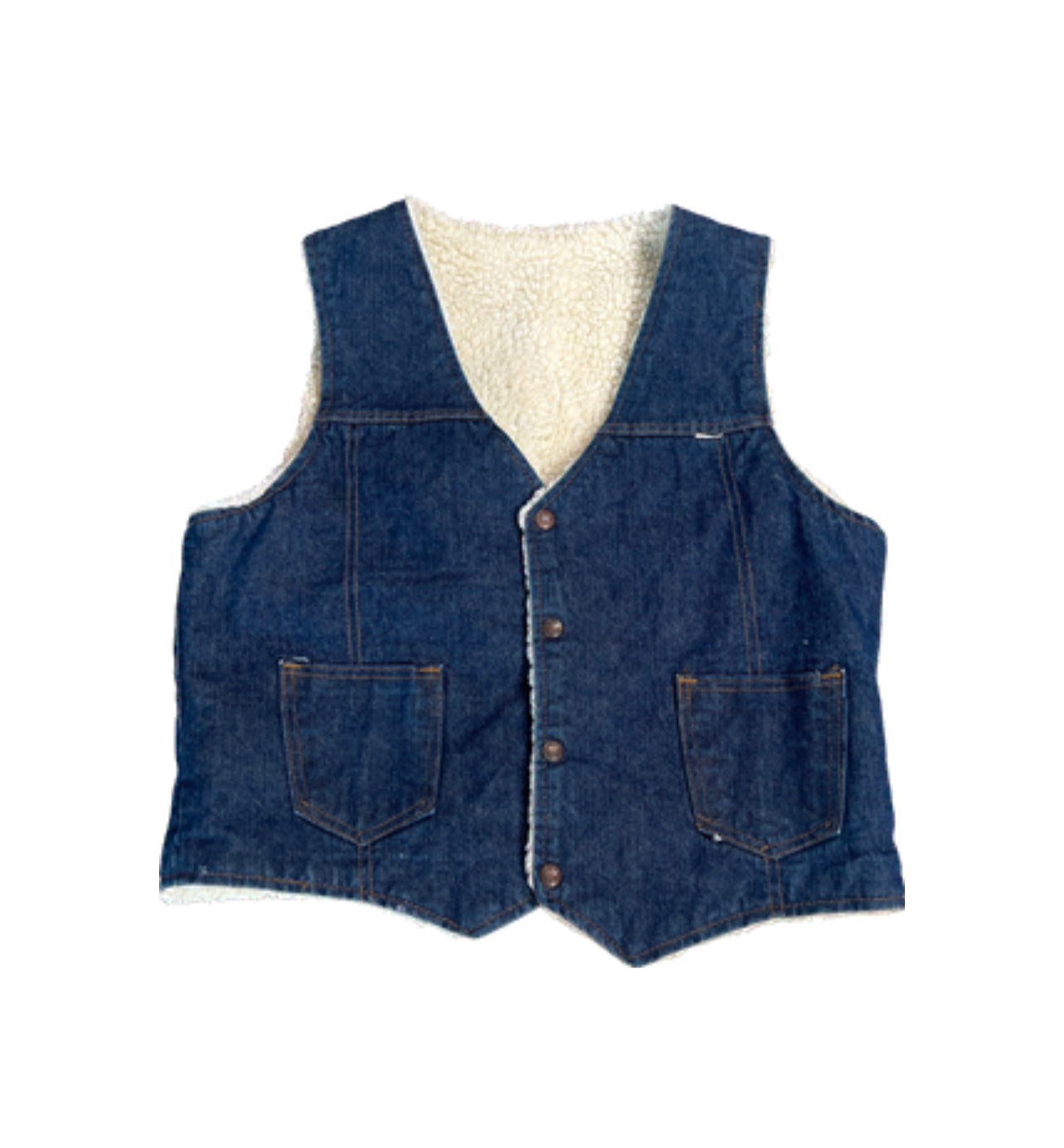 90s Nelson Sherpa Denim Vest