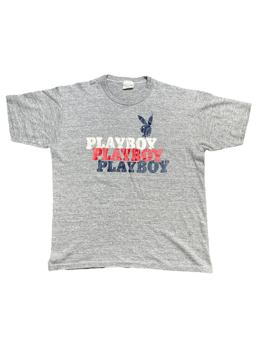 Vintage 70s Playboy x3 Graphic TShirt Large