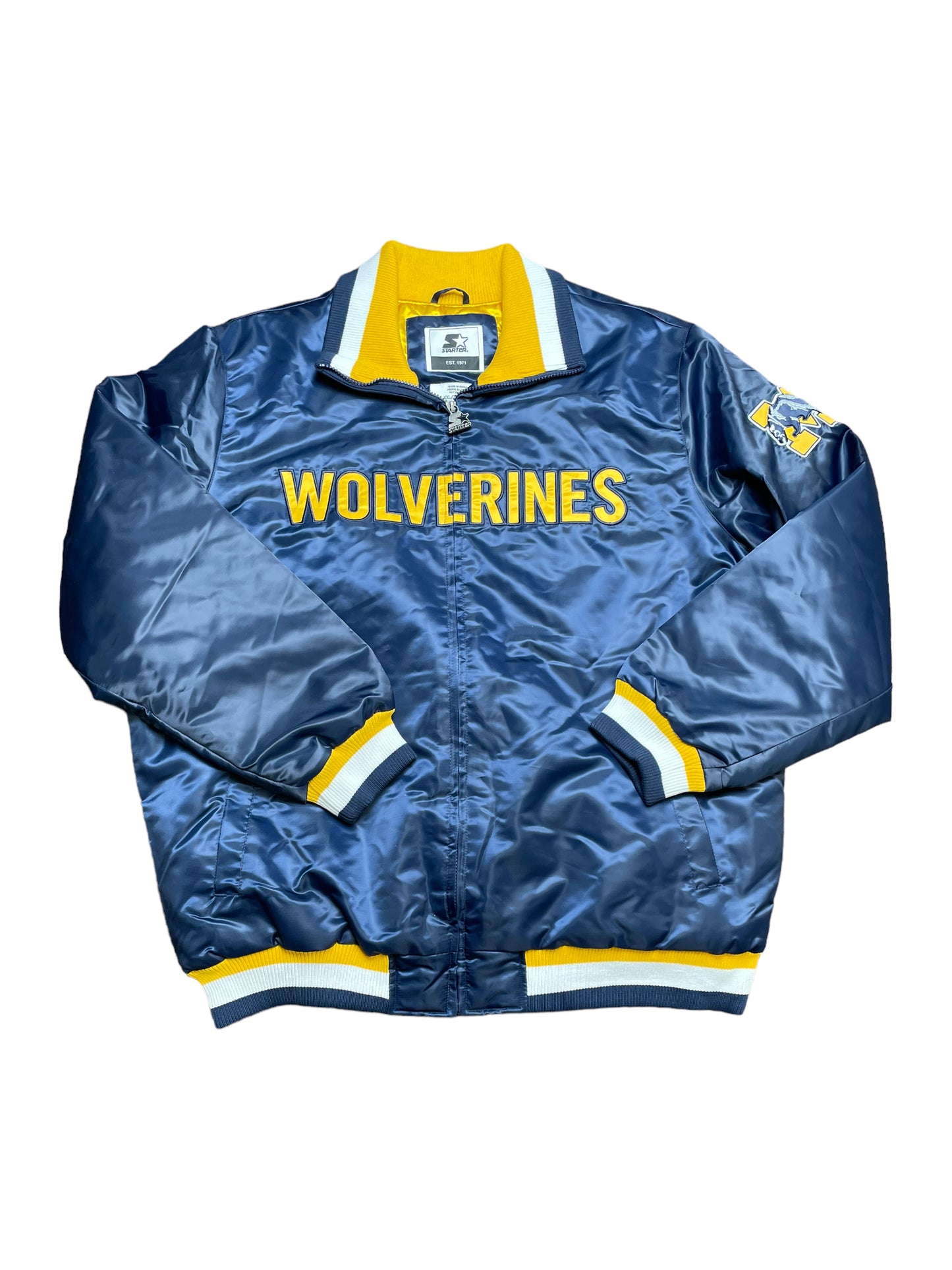NEW WITH TAGS UNIVERSITY OF MICHIGAN WOLVERINES STARTER JACKET XXLARGE