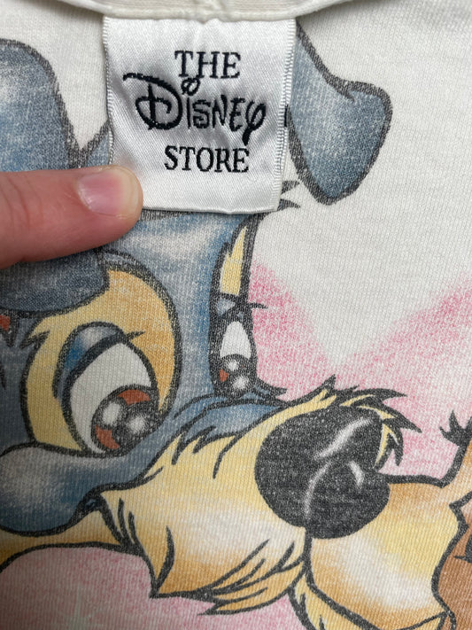 Vintage 80s Lady And The Tramp Disney Store T Shirt O/S