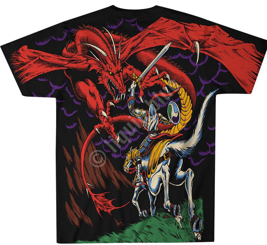 Liquid Blue Dragon All Over Print T-Shirt