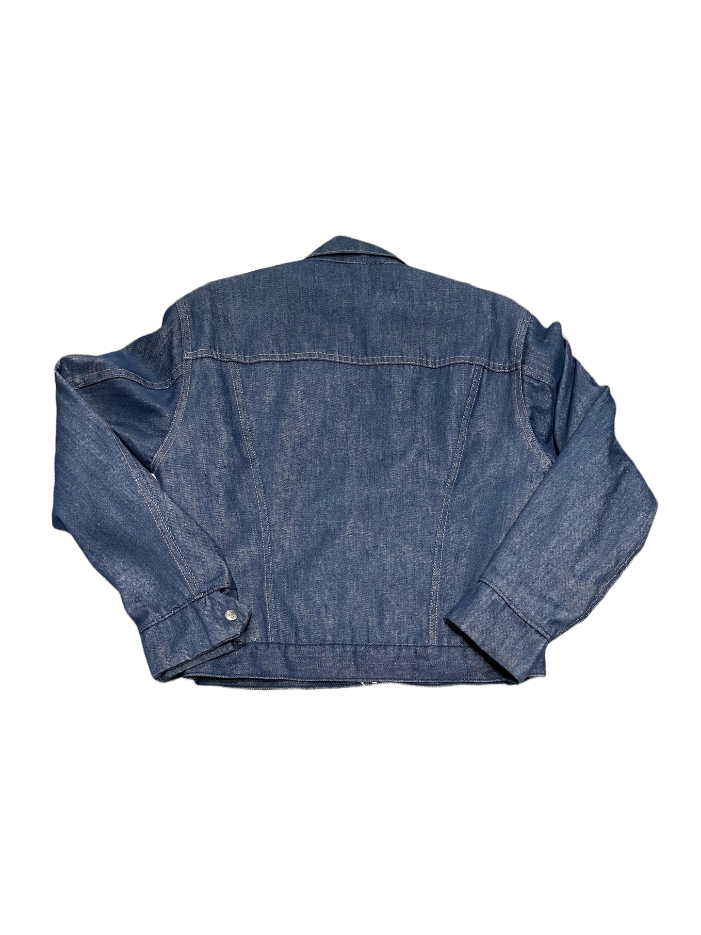 Vintage 70s Montgomery Ward Fleece Lined Denim Jacket Medium