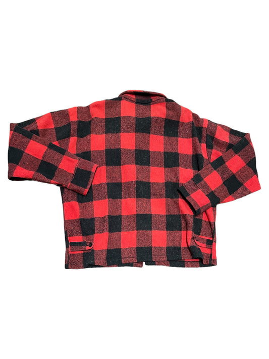 Vintage 50s Yorke Buffalo Sportswear Plaid Zip Up Jacket XLarge