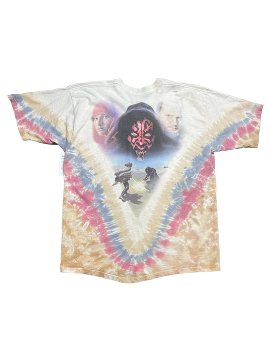 Vintage 90s Star Wars x Liquid Blue Tie Dye T Shirt XLarge