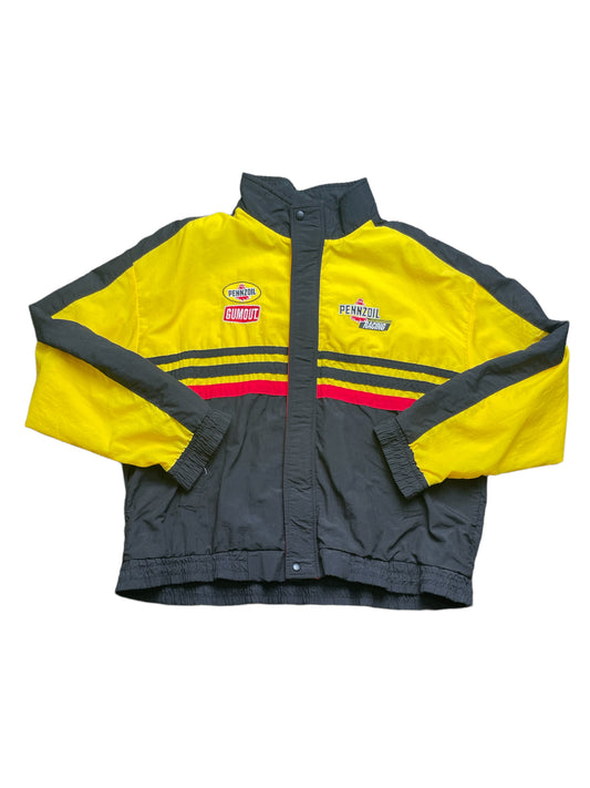 Vintage 90s Pennzoil Racing Windbreaker Jacket XLarge