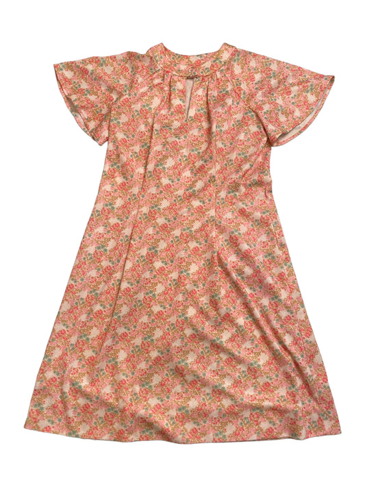 Vintage 60s Pink Floral Dress